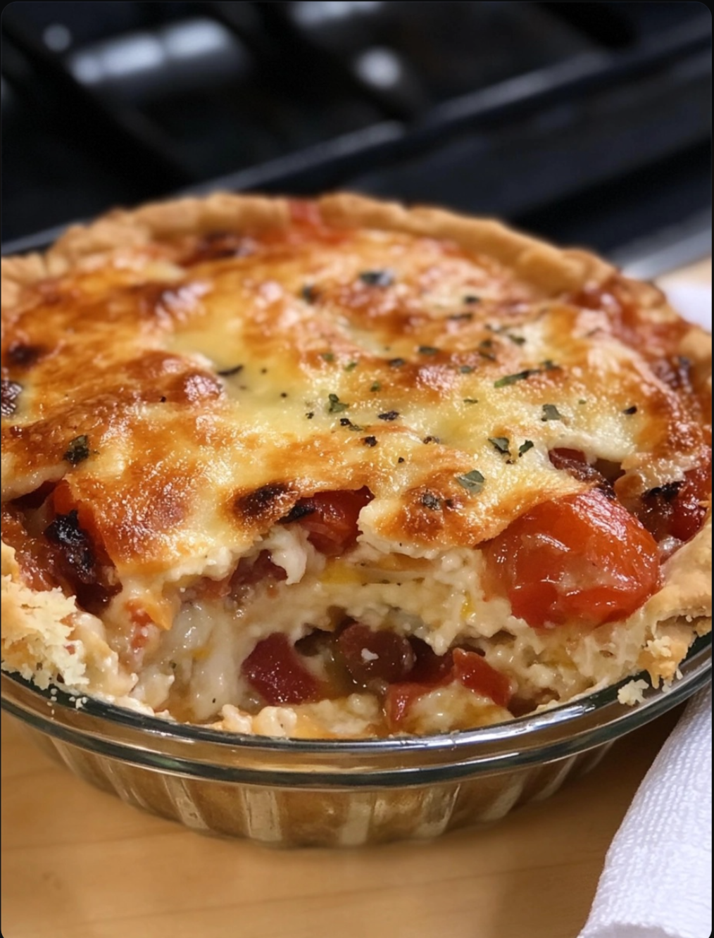 Bacon Onion Tomato Pie