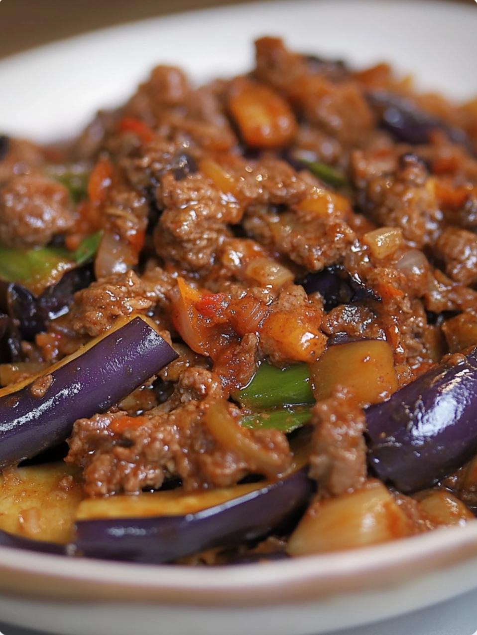 Minced Beef and Eggplant