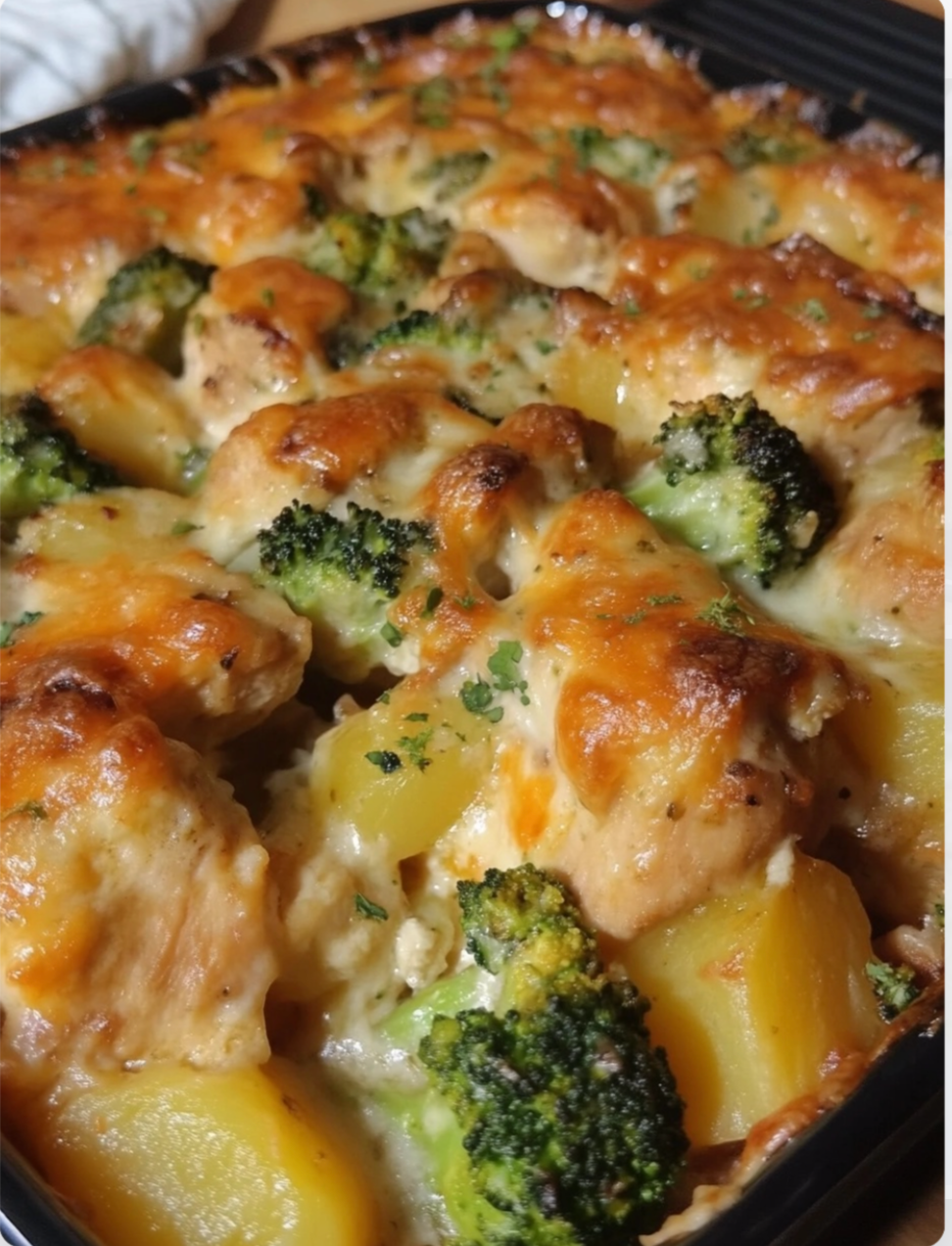 Chicken, Potato and Broccoli Gratin