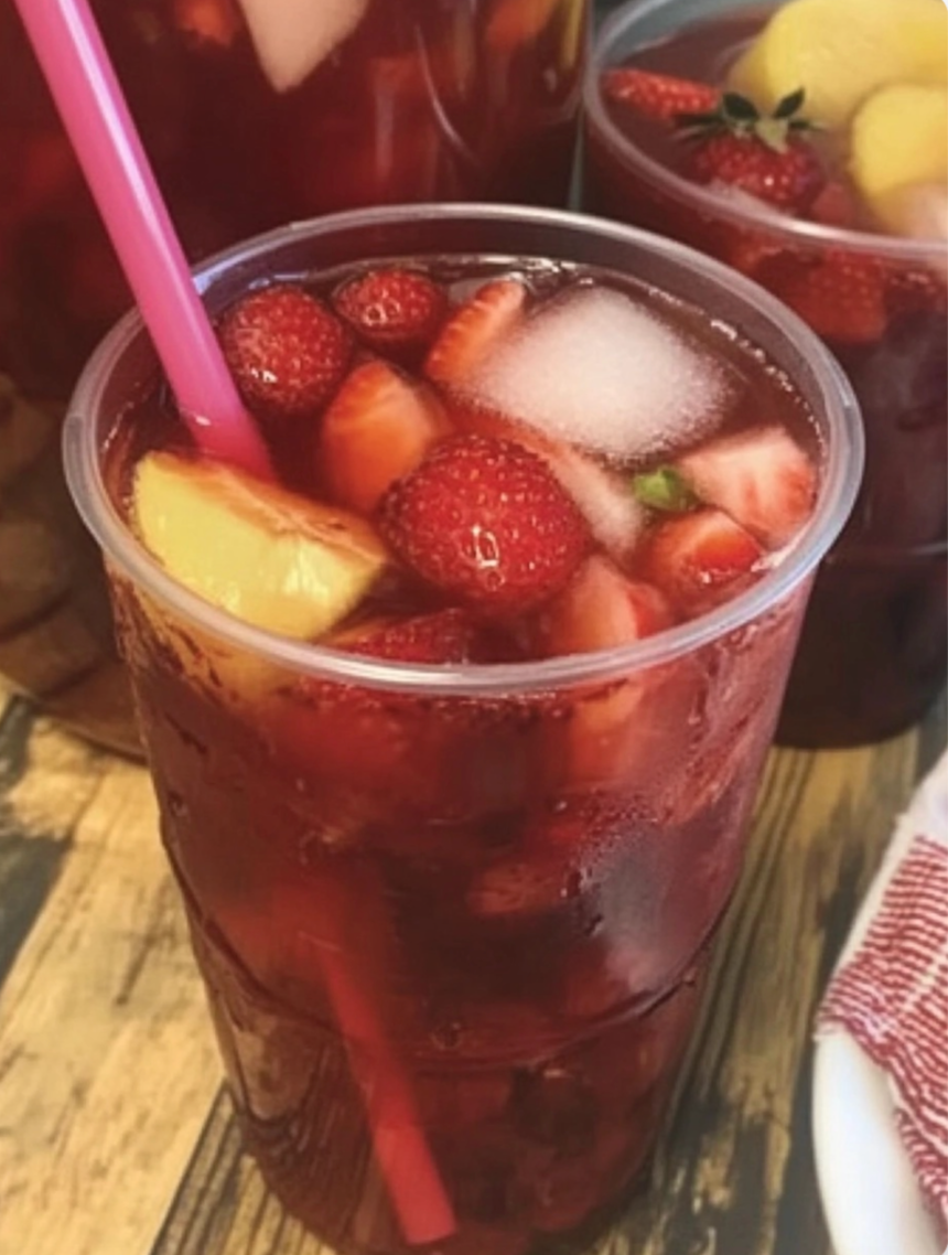 Refreshing Southern style STRAWBERRY SWEET TEA!