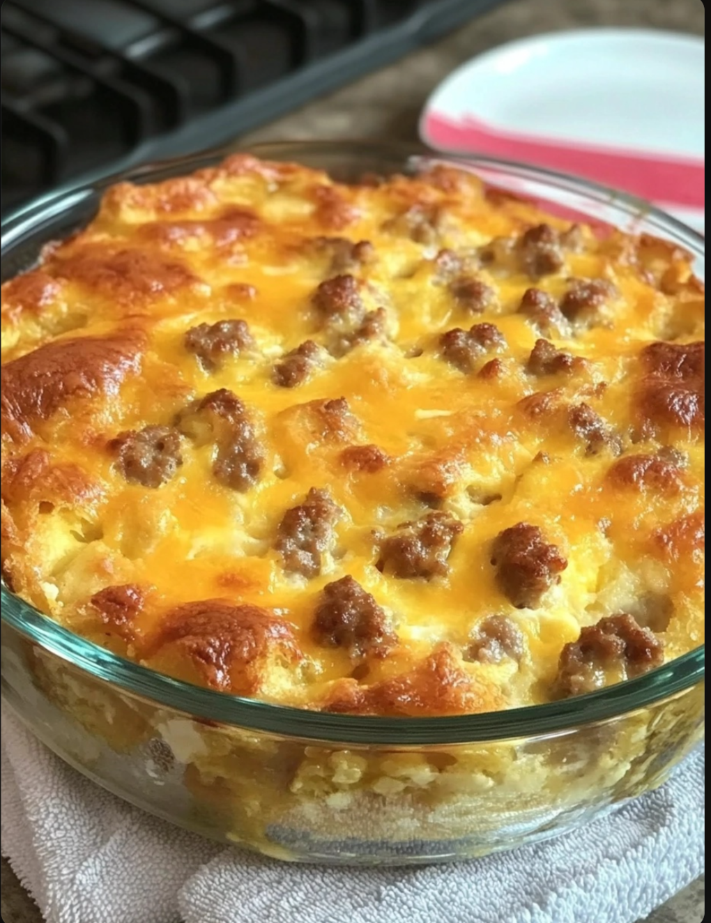 egg, sausage, and cheese casserole