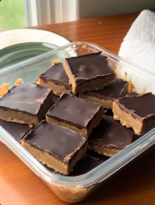 Dark Chocolate No-Bake Peanut Butter Bars 🍫🥜✨