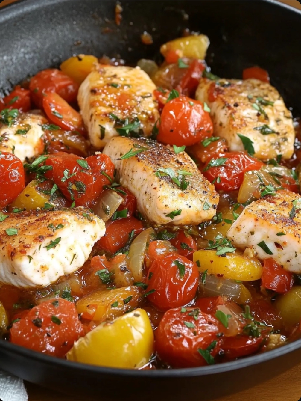 Mediterranean Baked White Fish