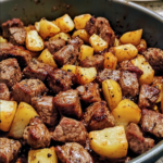 steak bites and mushrooms
