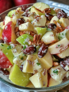 Quick & Delicious Apple Salad 🍎🍇