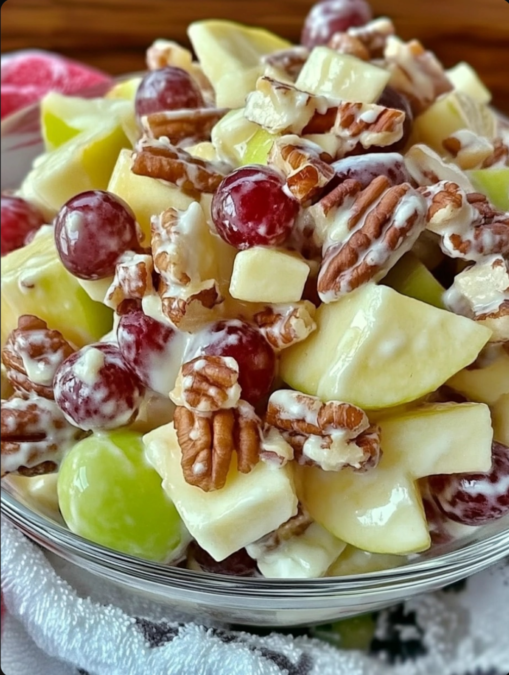 Quick & Delicious Apple Salad 🍎🍇