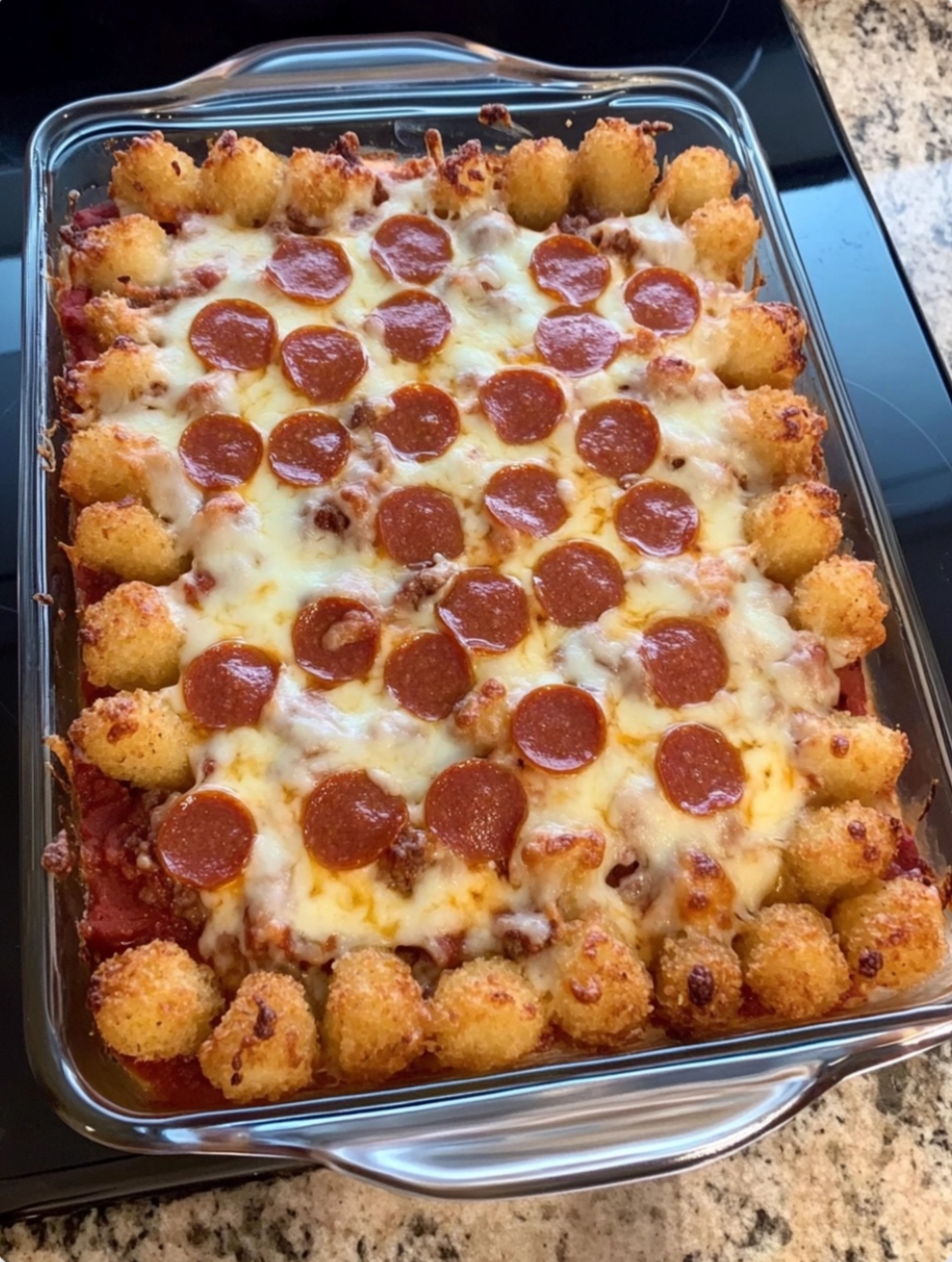 Tater Tot Pizza Casserole