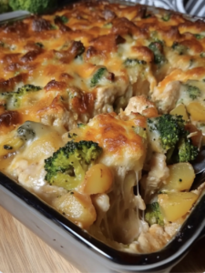 Chicken, Potato and Broccoli Gratin