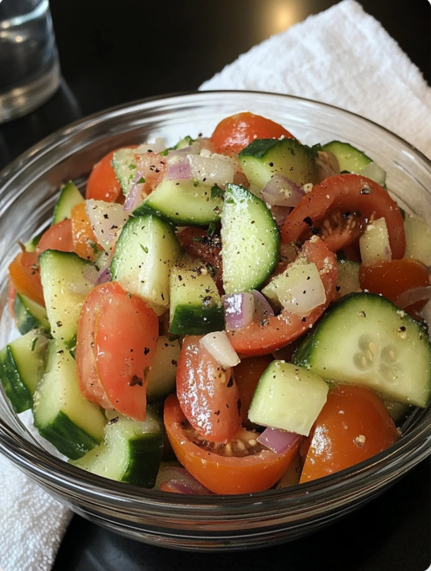 Old-Fashioned Cucumber, Tomato & Onion Salad