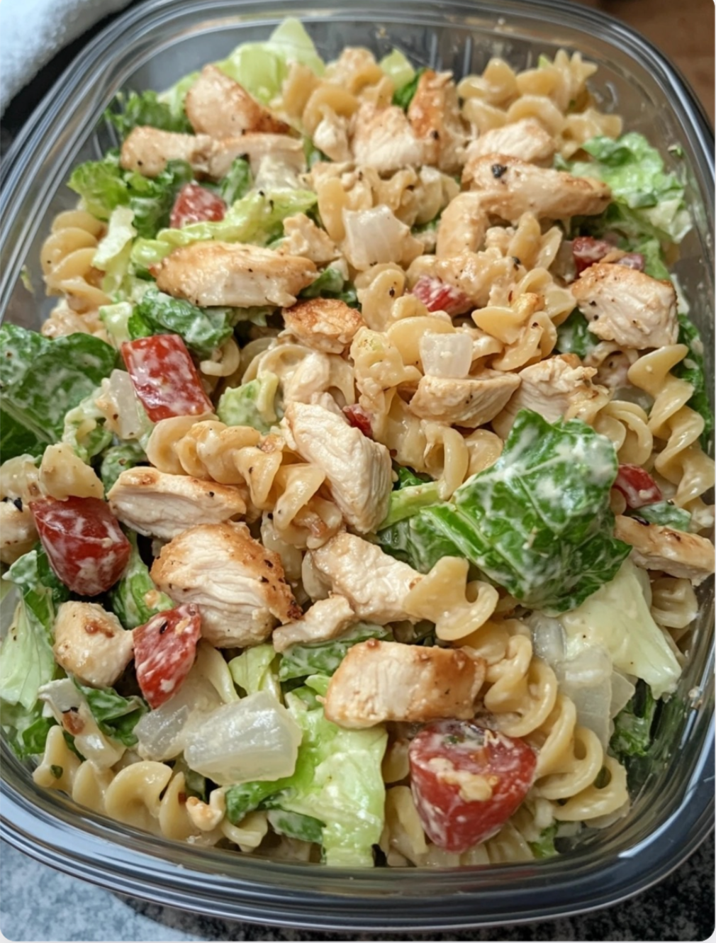 Viral Chicken Caesar Pasta Salad Recipe