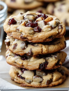 Dark Chocolate Cranberry Almond Cookies