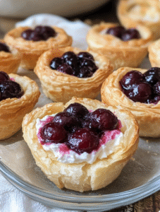 Raffaello Cherry Puff Pastry Cups