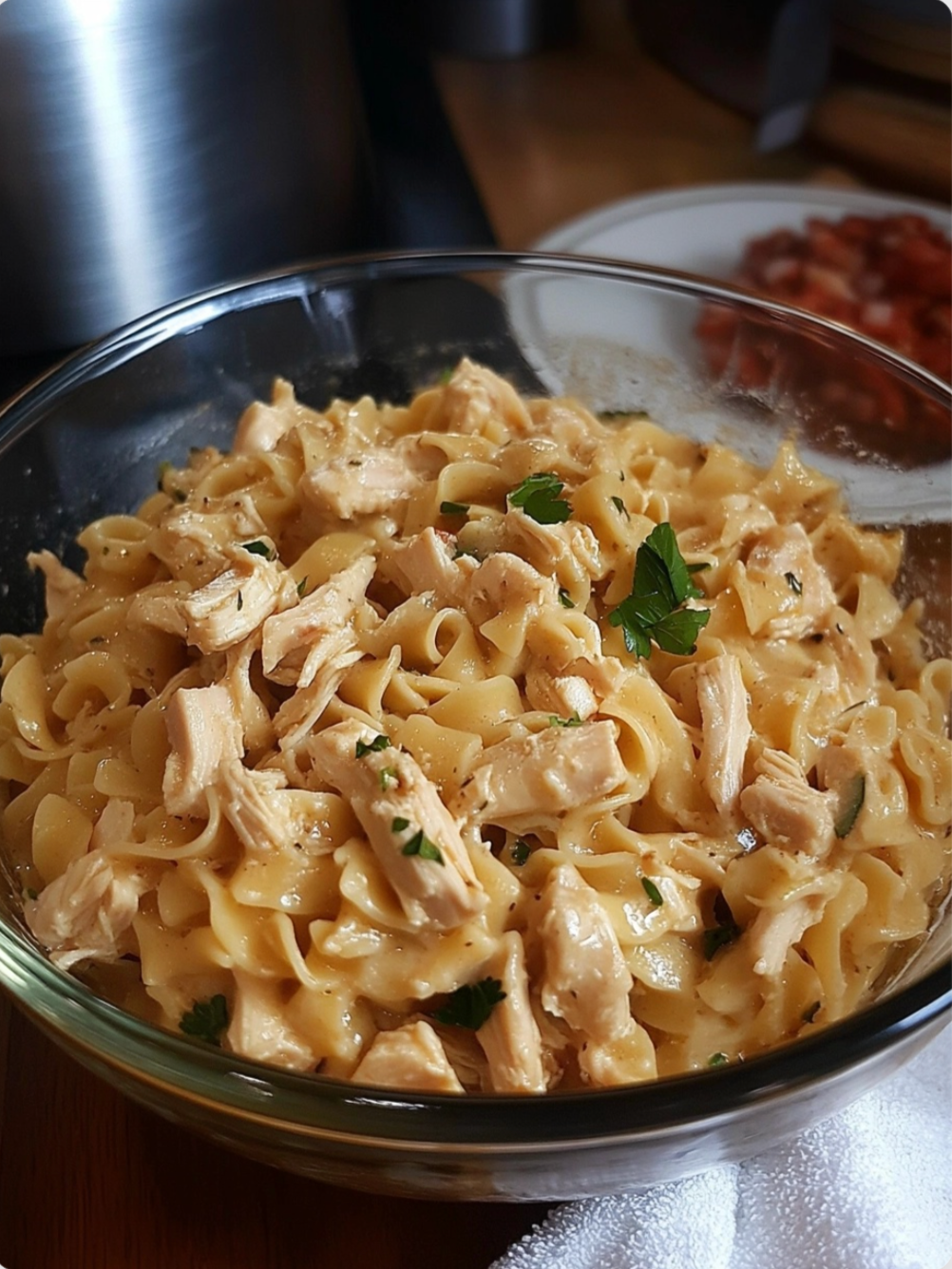 Cream of Chicken with Egg Noodles with a Twist