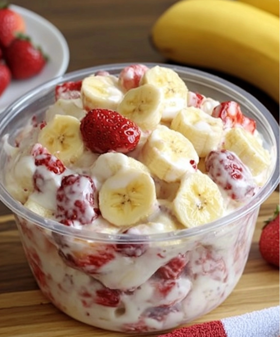STRAWBERRY BANANA FLUFF SALAD
