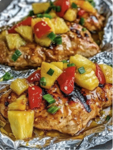 Sweet & Tangy Pineapple Chicken Foil Packs – A Backyard BBQ Favorite!