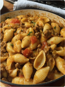 Creamy Beef and Shells