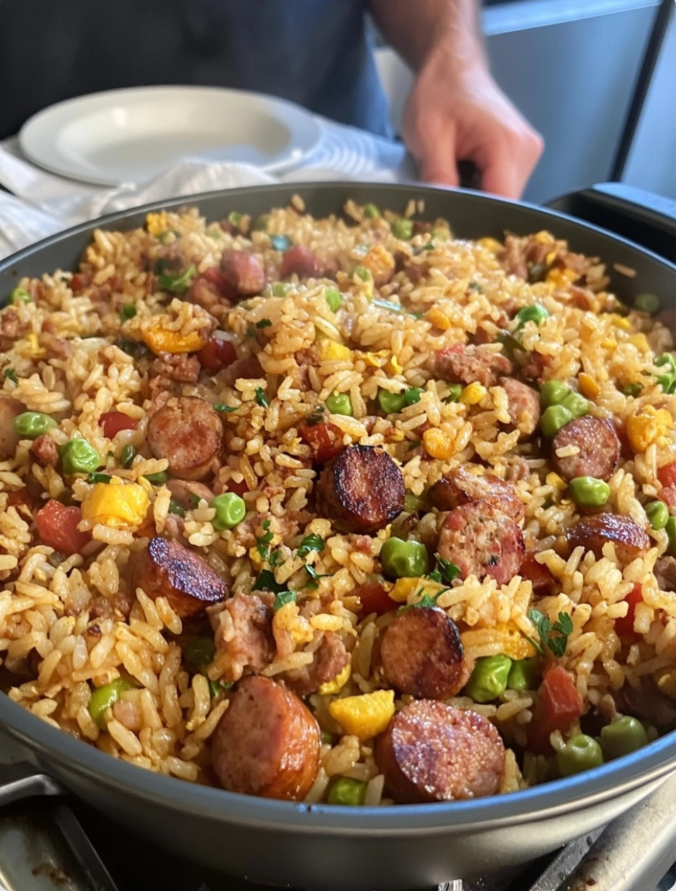 Smoked Sausage & Veggie Fried Rice
