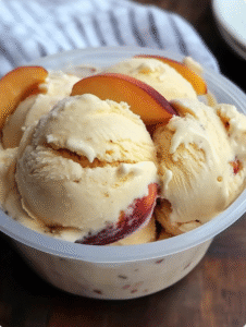 Homemade Peach Ice Cream