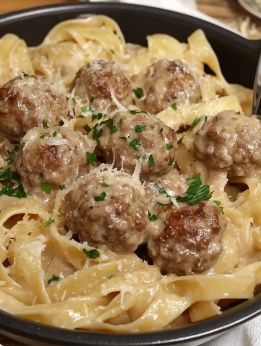 One-Pot Swedish Meatball Pasta