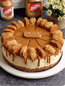 No-Bake Lotus Biscoff Cheesecake. Only 5 Ingredients