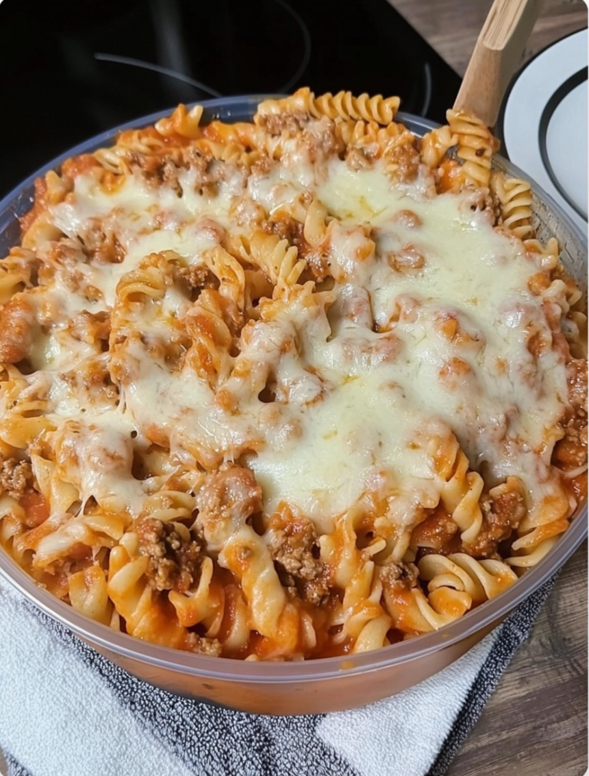 Easy Cheesy Sausage Fusilli