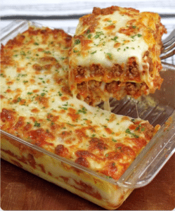 Parmesan Garlic Beef Cheeseburger Lasagna