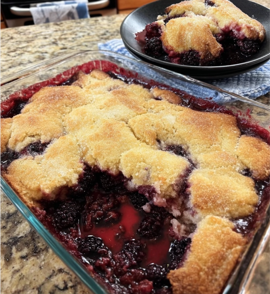 Warm & Sweet Blackberry Cobbler