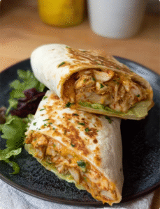 Cheesy Garlic Chicken Wrapss