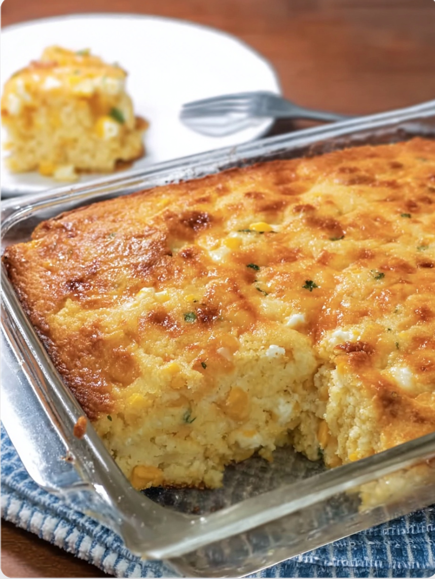 Cheesy, Creamy Cornbread Casserole