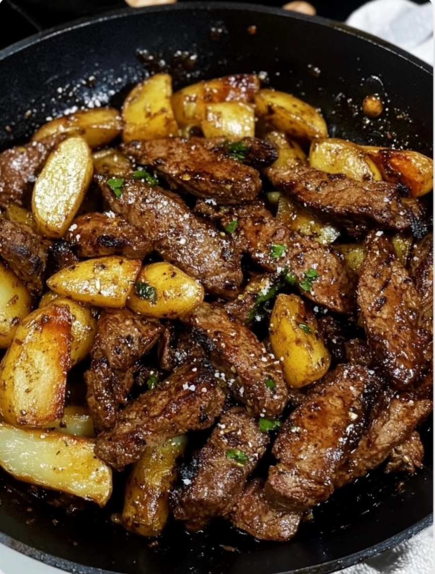 Garlic Butter Steak and Potatoes Skillet