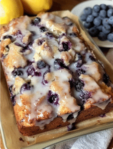 Glazed Blueberry Lemon Loaf