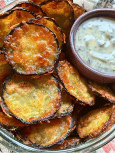 Crispy, Cheesy Dill Pickle Chips