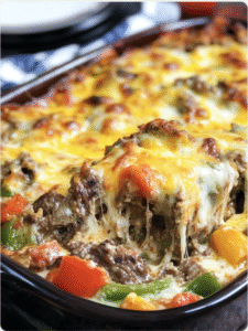 Cheesy Steak and Veggie Casserole