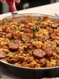 Smoked Sausage and Rice Skillet