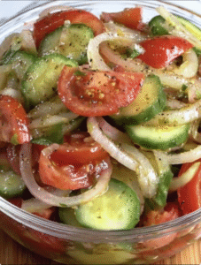 Marinated Cucumbers, Onions, and Tomatoes