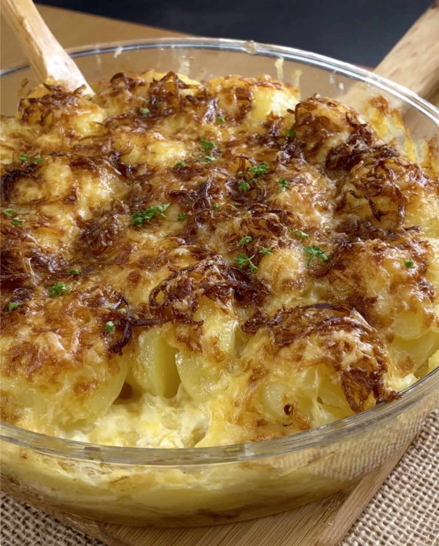 potatoes with cheese and onion
