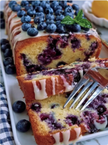 Lemon Blueberry Sour Cream Pound Cake