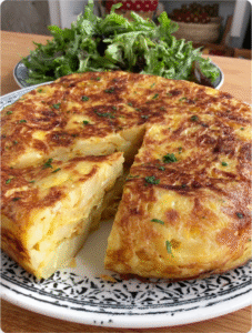 Spanish tortilla, also known as tortilla de patatas