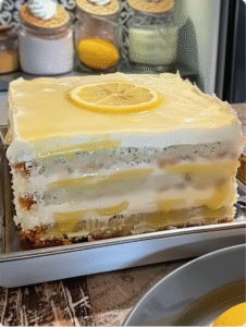 NO BAKE LEMON ECLAIR CAKE 5 Ingredient Dessert