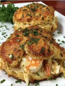 Shrimp and Crab Nacho Biscuit Melts 🦐🦀