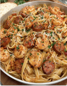 Shrimp and Sausage Cajun Pasta
