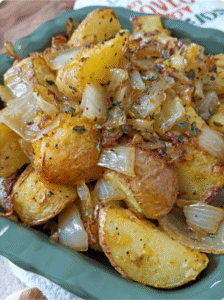 Oven Fried Potatoes & Onions