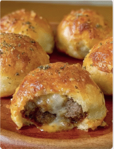 Garlic Parmesan Cheeseburger Bombs