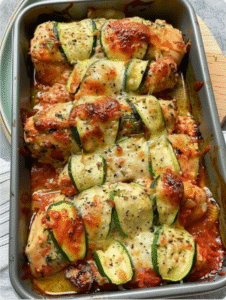 Easy Baked Chicken and Zucchini