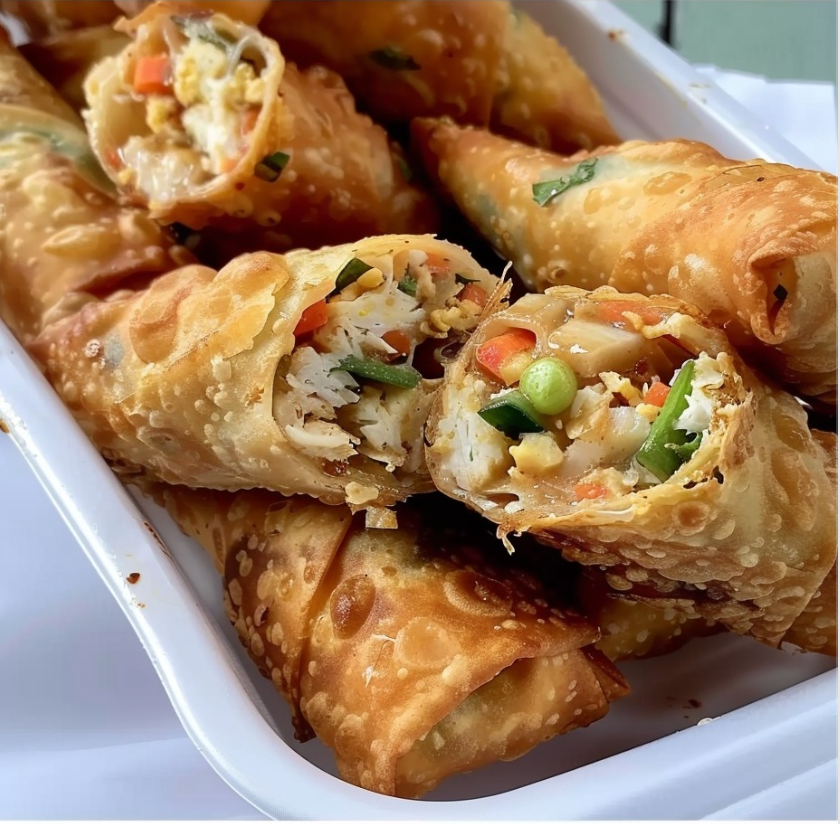 Crab Rangoon Egg Rolls