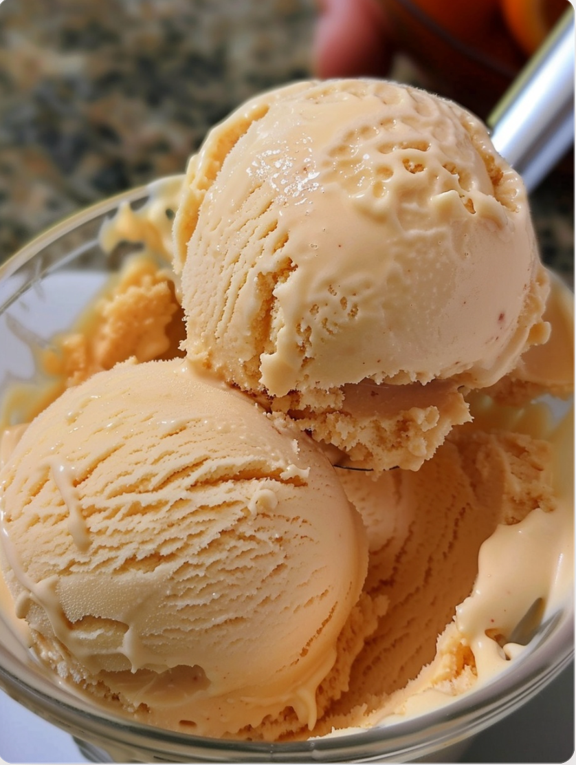 Homemade Orange Ice Cream