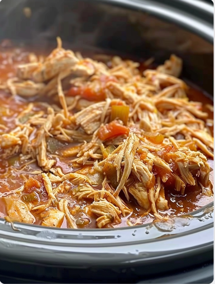 Slow Cooker Queso Chicken Tacos