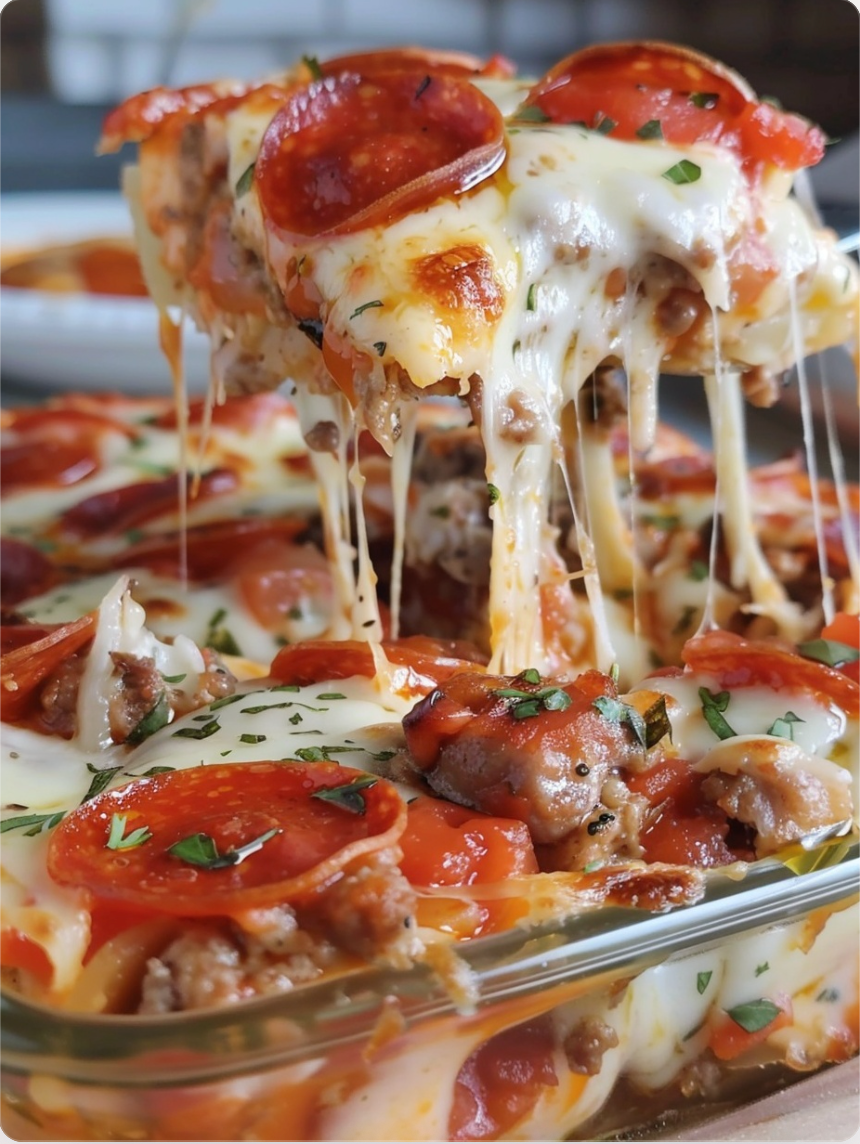Meat Lovers Pizza Casserole