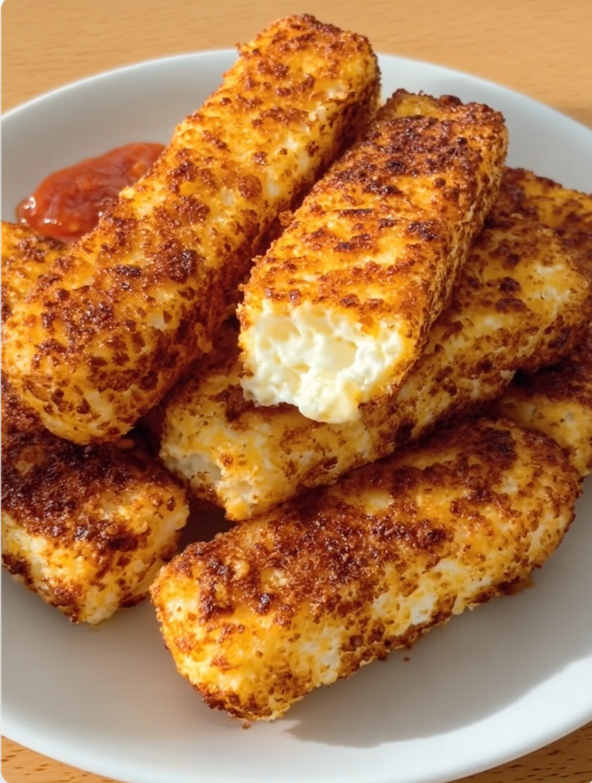 2-Ingredient Cottage Cheese Cheese Sticks 🧀