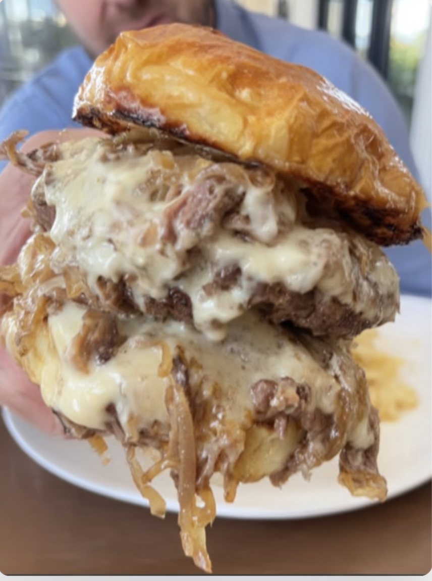 The FRENCH ONION SOUP PRIME RIB BURGER